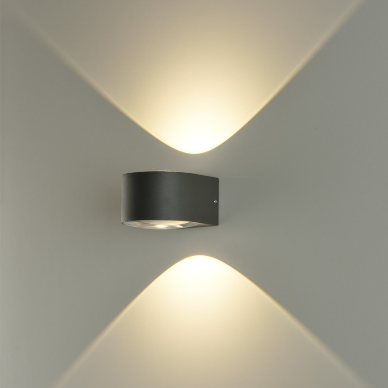 Ania Wall Lamp 16/2060-2 Anthracite, LED 2x6W 3000K 1080lm, CRI80 CL.I IP65