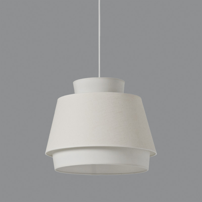 Aspen Pendant lamp 3916/45 White/Linen, Kit Text. White, LED E27 15W, CL.I