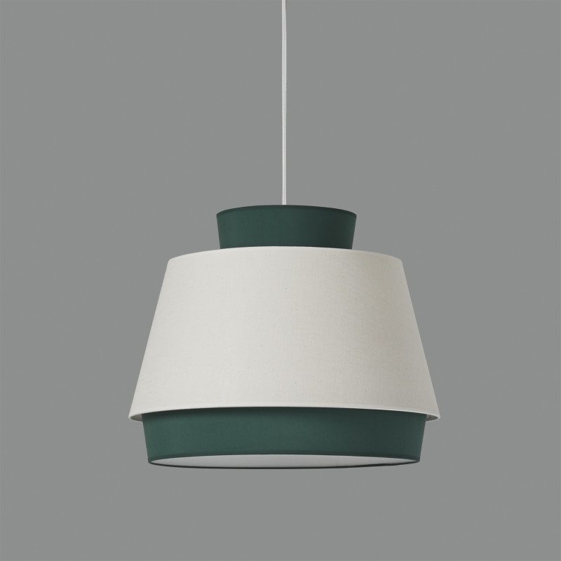 Aspen Pendant lamp 3916/45 Green/Linen, Kit Text. White, LED E27 15W, CL.I