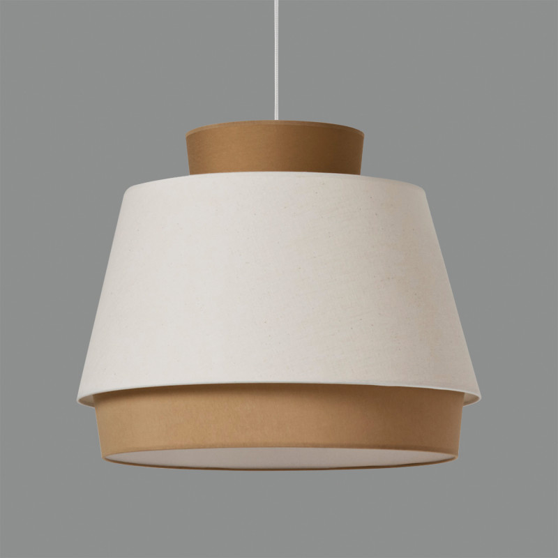 Aspen Pendant lamp 3916/60 Sand/Linen, Kit Text. White, LED E27 15W, CL.I