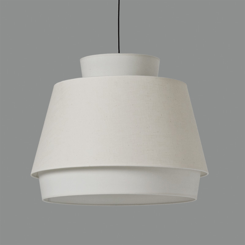 Aspen Pendant lamp 3916/60 White/Linen, Kit Text. Black, LED E27 15W, CL.I