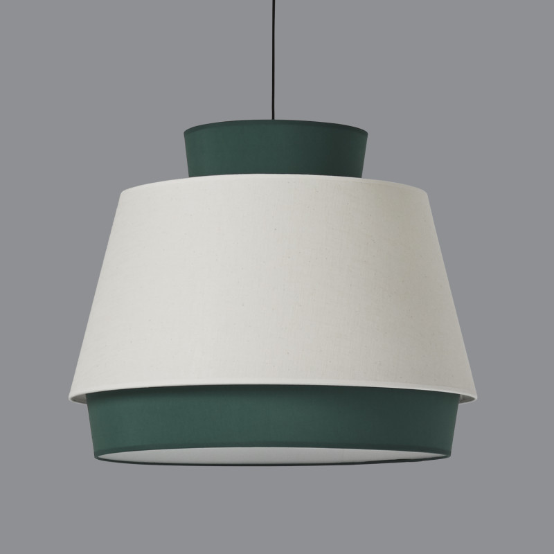 Aspen Pendant lamp 3916/60 Green/Linen, Kit Text. Black, LED E27 15W, CL.I