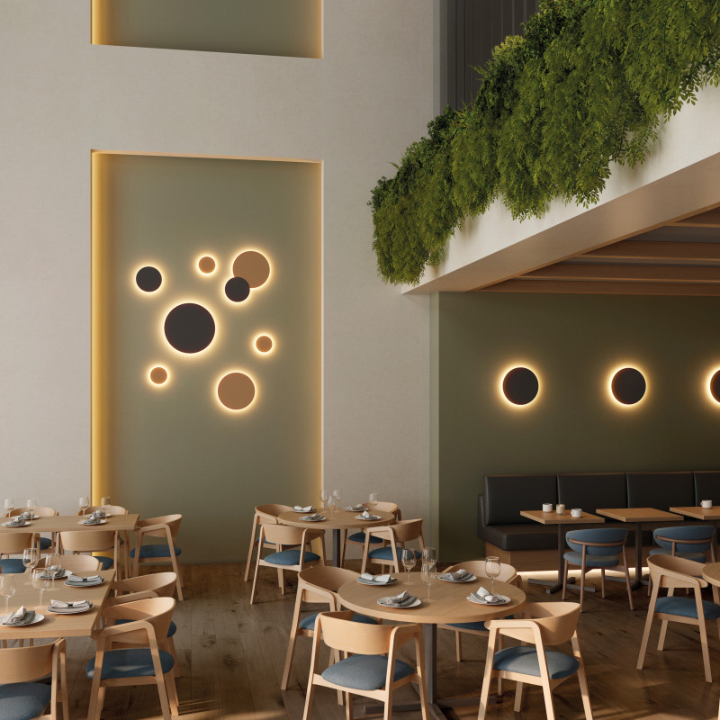 Combo Wall Lamp 16/3966-45 Technical Gold, LED 15W 1140lm, CRI90 CL.I IP65, Integrated LED, Kelvin 2700K-3000K Slide Switch, Dim