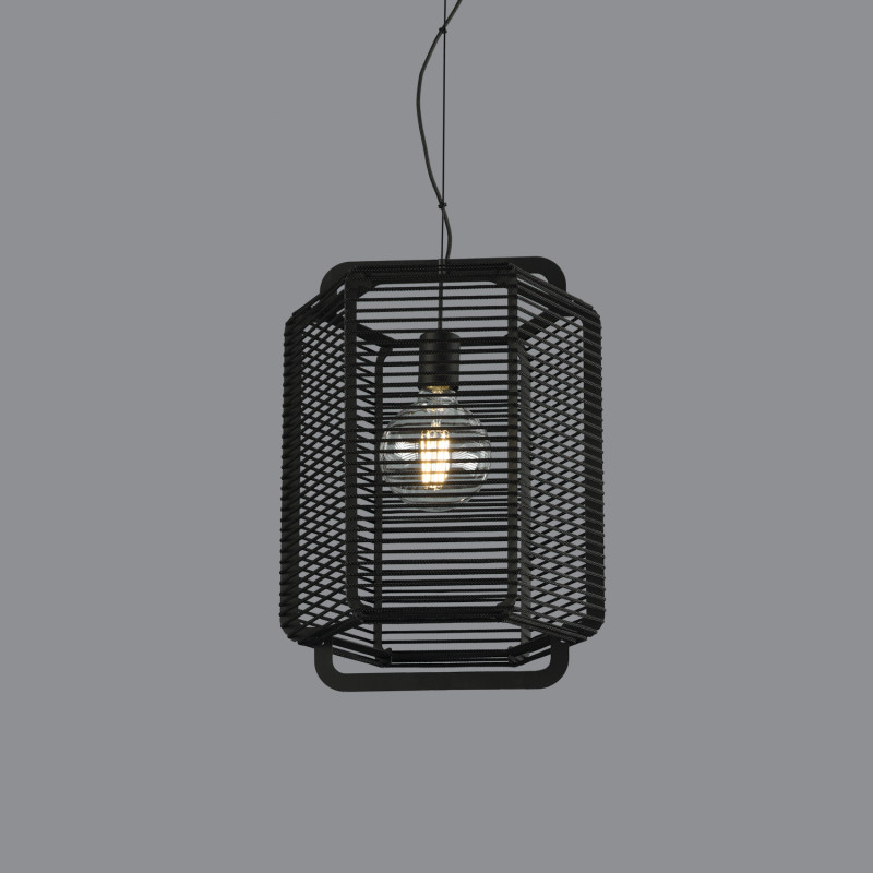 Corda Pendant lamp 3901/35 Black/Black, LED E27 15W, CL.I