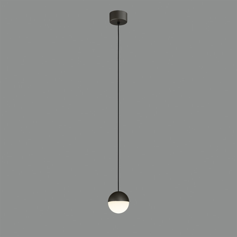 Custo Pendant lamp 3818/1 Black/Opal, LED 5W 370lm, CRI90 CL.I, Integrated LED, Kelvin 2700K-3000K Slide Switch, Dim. Triac