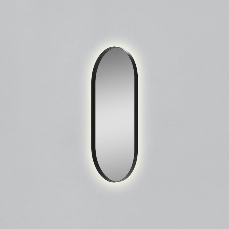 Daniela Mirror 9755 1200(h)x600 Black, LED 55W 3000K 3725lm, CRI90 CL.II IP44, Integrated LED