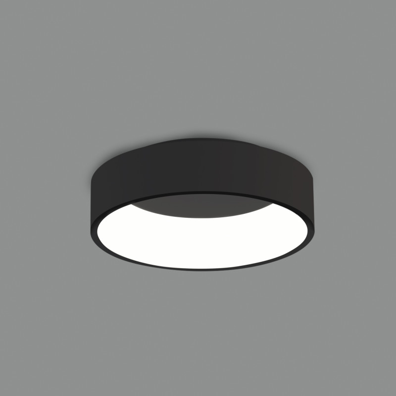 Dilga stropné svietidlo 3450/45 Black, LED 27W 2100lm, CRI90 CL.I, Integrated LED, Kelvin 2700K-3000K Slide Switch, Dim. Triac