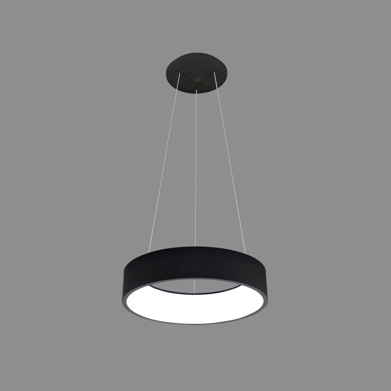 Dilga Pendant lamp 3450/45  Black, LED 27W 2100lm, CRI90 CL.I, Integrated LED, Kelvin 2700K-3000K Slide Switch, Dim. DALI/Push