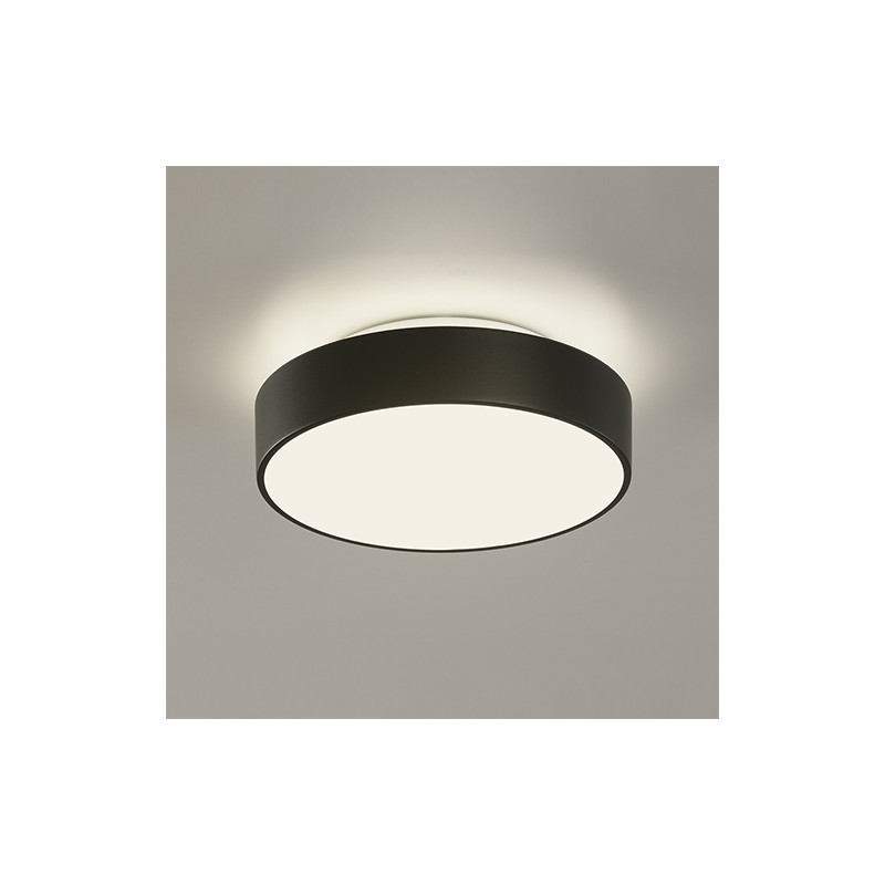Dins stropné svietidlo 395/26 Matte Black, LED 18W 1890lm, CRI90 CL.II IP44, Integrated LED, Kelvin 2700K-3000K Slide Switch