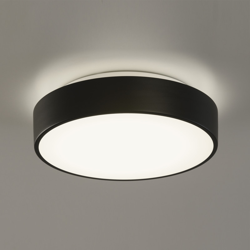 Dins stropné svietidlo 395/32 Matte Black, LED 24W 2520lm, CRI90 CL.II IP44, Integrated LED, Kelvin 2700K-3000K Slide Switch, D
