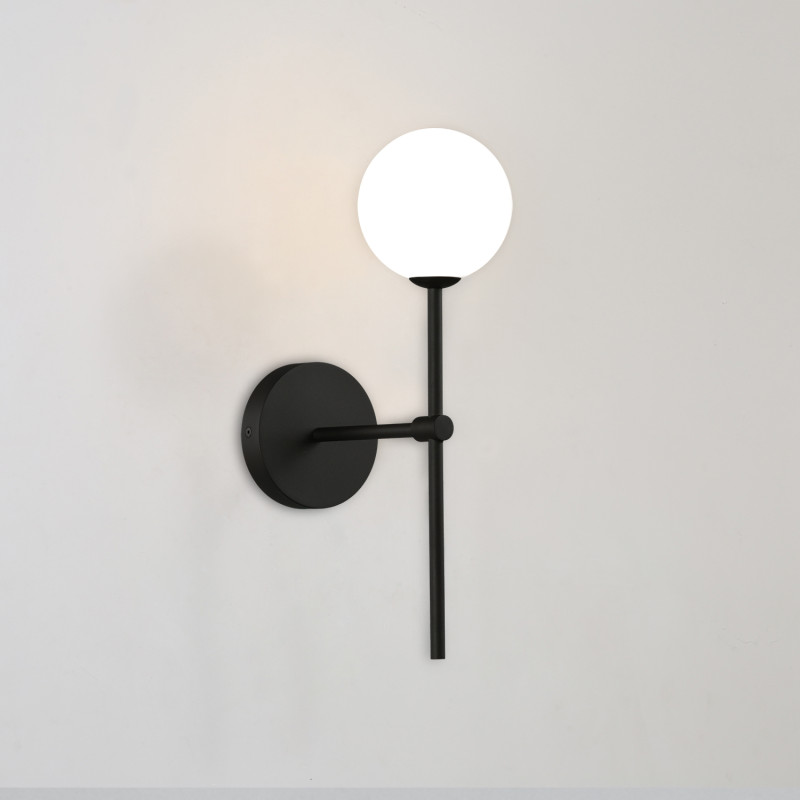 Doris Wall Lamp 16/3820 Opal/Black, LED G9 7W, CL.II IP44