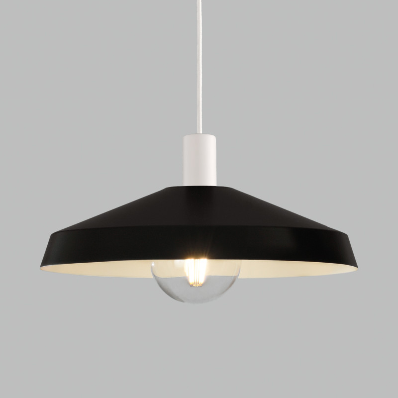 Evelyn Pendant lamp 3906/45 Black, Kit Text. White, LED E27 15W, CL.I