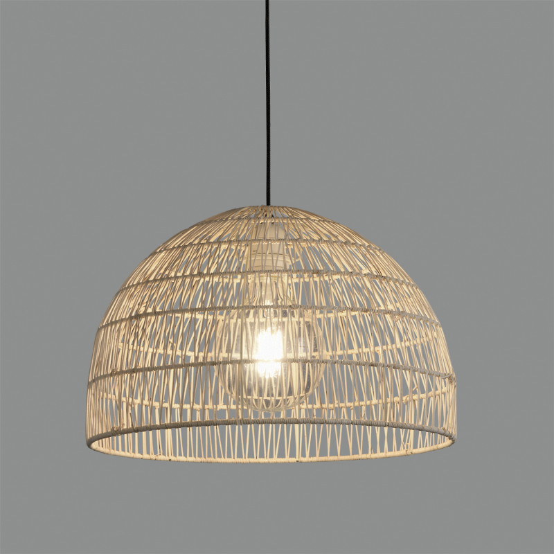 Evens Pendant lamp 3930/40 Natural Rattan, Kit Tex. Black, LED E27 15W, CL.I