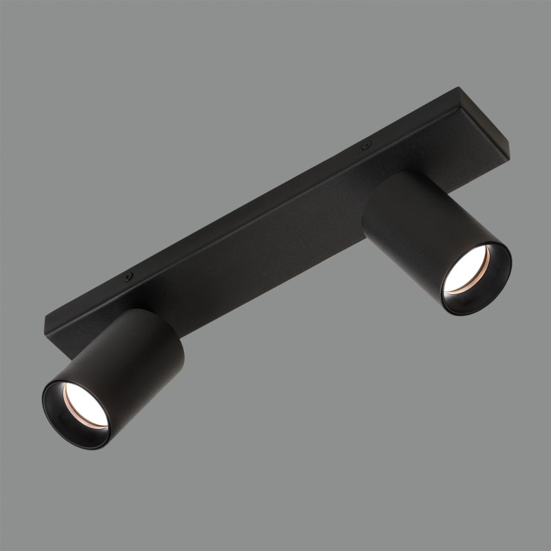 Gina stropné svietidlo 3874/R2 Black, LED GU10 2x8W, CL.I, Adjustable