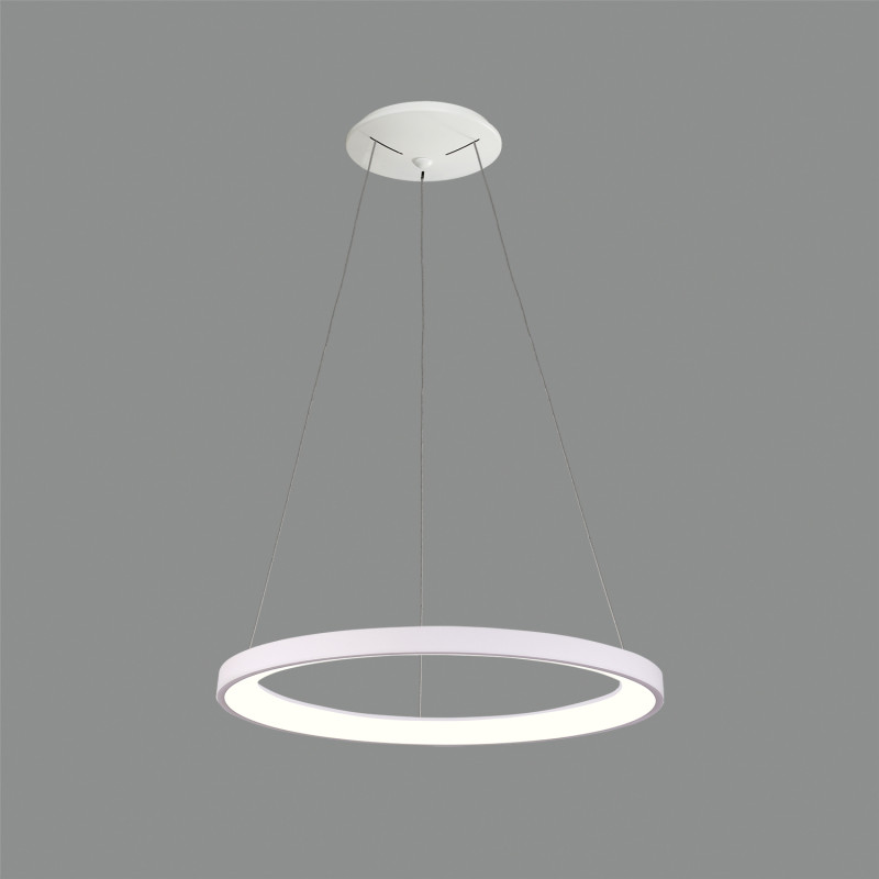 Grace Pendant lamp 3848/58 White, LED 50W 4250lm, CRI90 CL.I, Integrated LED, Kelvin 2700K-3000K Slide Switch, Dim. DALI/Push