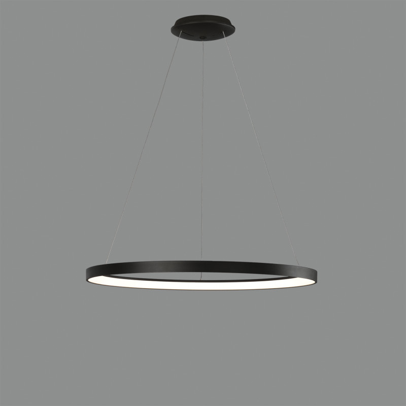 Grace Pendant lamp 3848/58 Black, LED 50W 4250lm, CRI90 CL.I, Integrated LED, Kelvin 2700K-3000K Slide Switch, Dim. DALI/Push