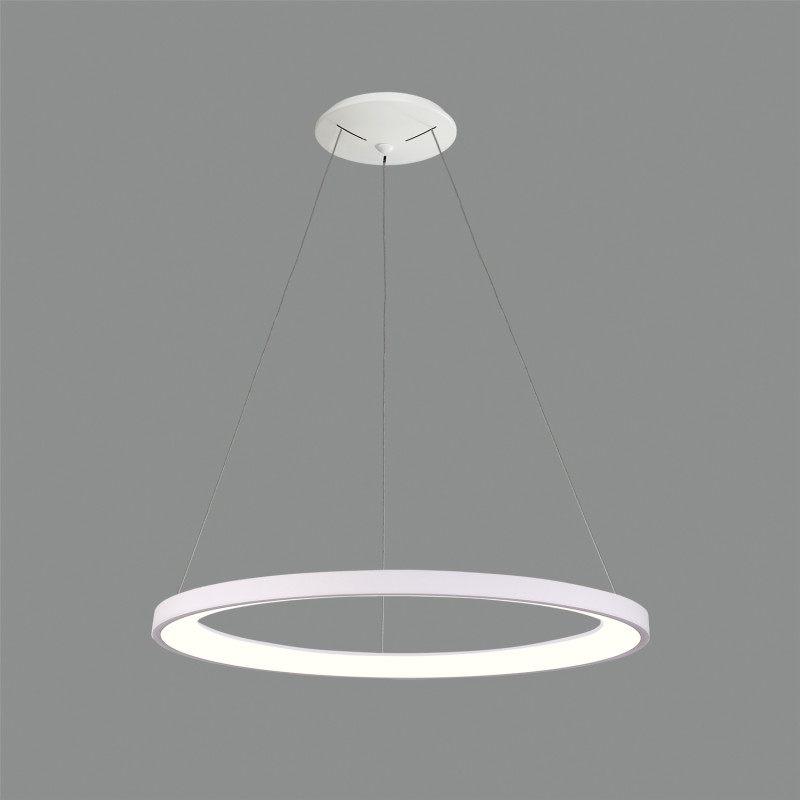 Grace Pendant lamp 3848/78 White, LED 80W 6800lm, CRI90 CL.I, Integrated LED, Kelvin 2700K-3000K Slide Switch, Dim. DALI/Push
