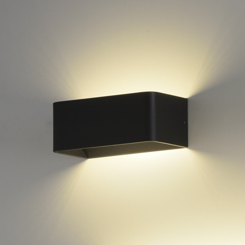 Icon Wall Lamp 16/3089-20 Black, LED 10.5W 1100lm, CRI90 CL.II, Integrated LED, Kelvin 2700K-3000K Slide Switch