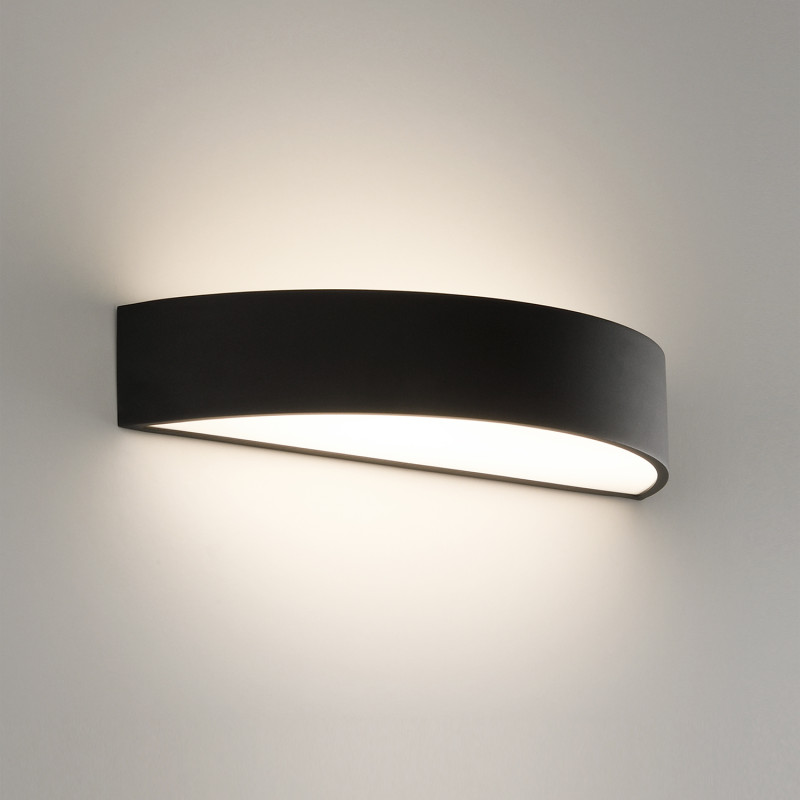 Isia Wall Lamp 16/3453-60 Black, LED 2x22W 4875lm, CRI90 CL.I, Integrated LED, Kelvin 3000K-4000K Slide Switch, Dim. DALI/Push