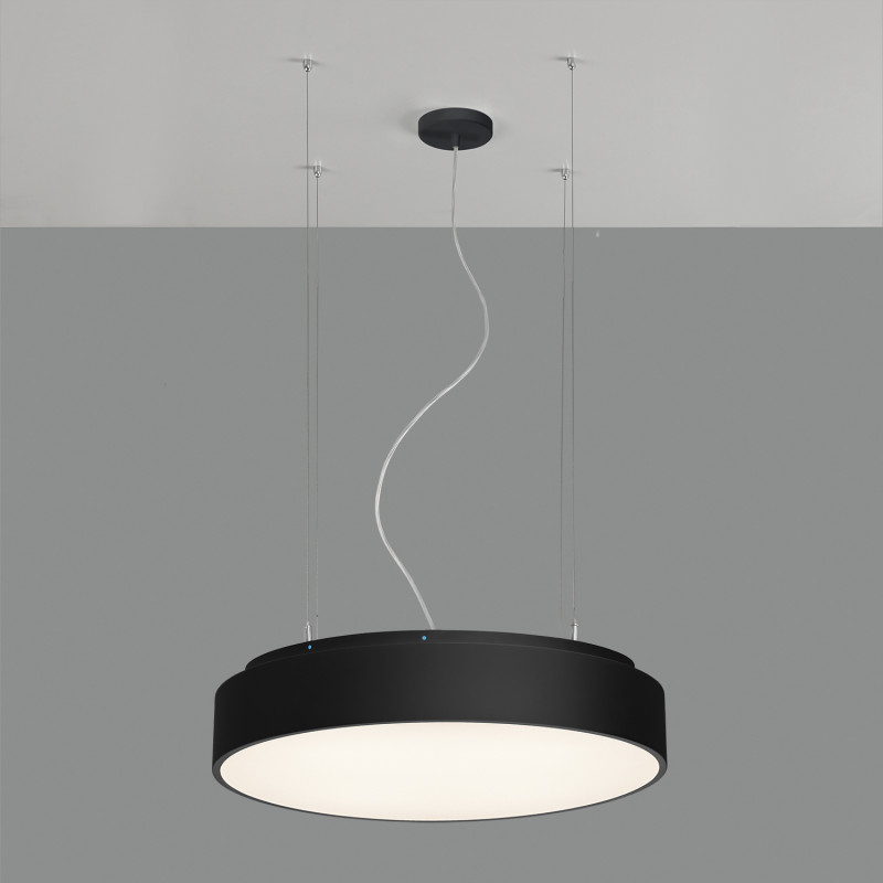 Isia Air Cleaner Pendant lamp 3927 Black, T5 UV-C 2x15W + LED 55W 5250lm, CRI90 CL.I, Integrated LED, Remote control, Kelvin 300
