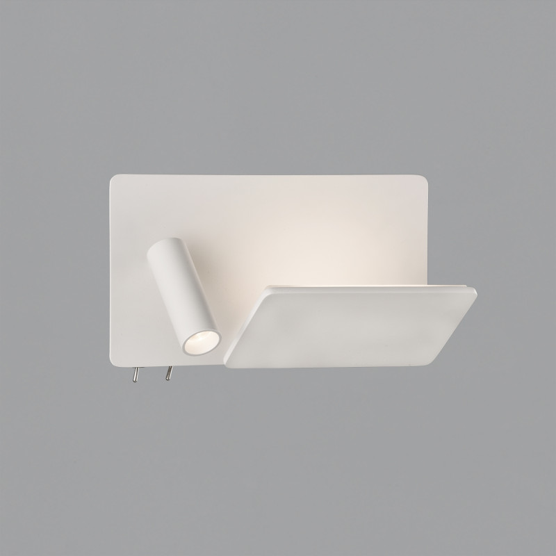 Laika Wall Lamp 16/3665 White, LED 6W 2700K 600lm + 3W 2700K 315lm, CRI90 CL.I, Two switches, Adjustable, With USB, WITH USBC