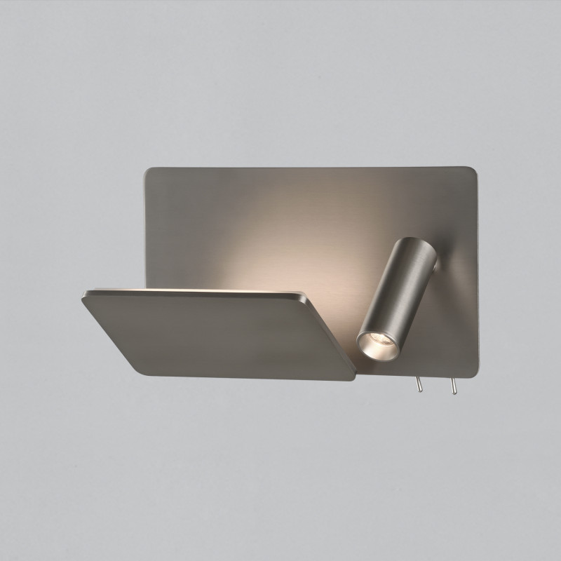 Laika Wall Lamp 16/3665 Nickel Matt, LED 6W 2700K 600lm + 3W 2700K 315lm, CRI90 CL.I, Two switches, Adjustable, With USB, WITH U