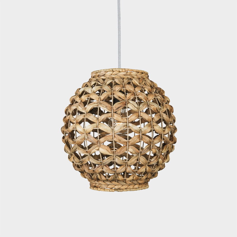 Lennis Pendant lamp 3928/30 Natural Fiber, Kit Text. White, LED E27 15W, CL.I