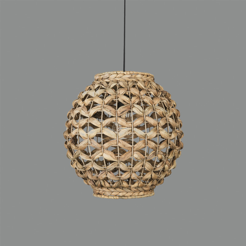 Lennis Pendant lamp 3928/30 Natural Fiber, Kit Text. Black, LED E27 15W, CL.I