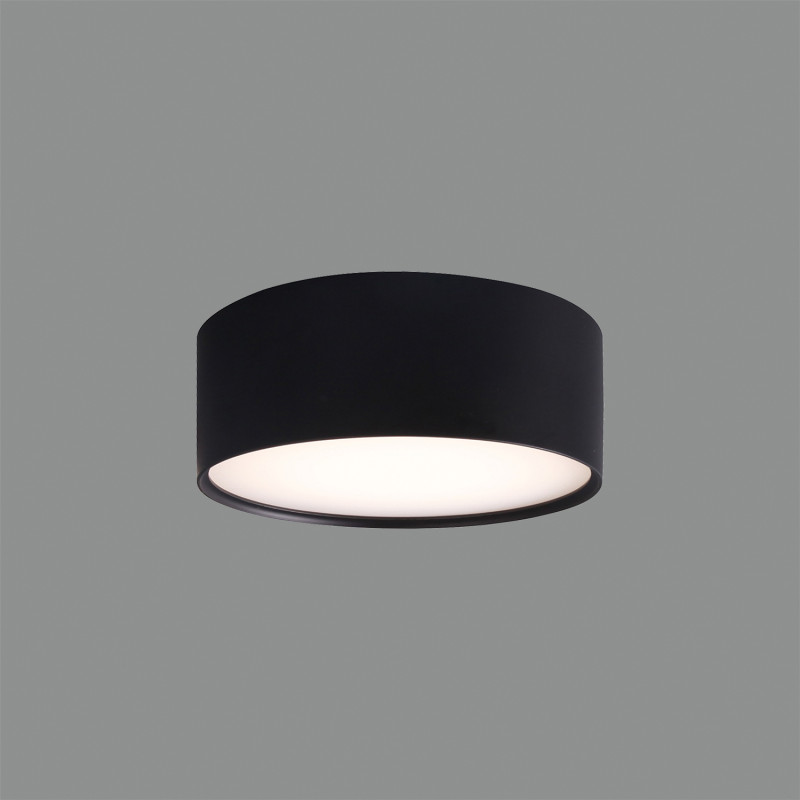 Linus stropné svietidlo 3845/9 Black, LED 6W 500lm, CRI90 CL.I, Integrated LED, Kelvin 2700K-3000K Slide Switch, Dim. Triac