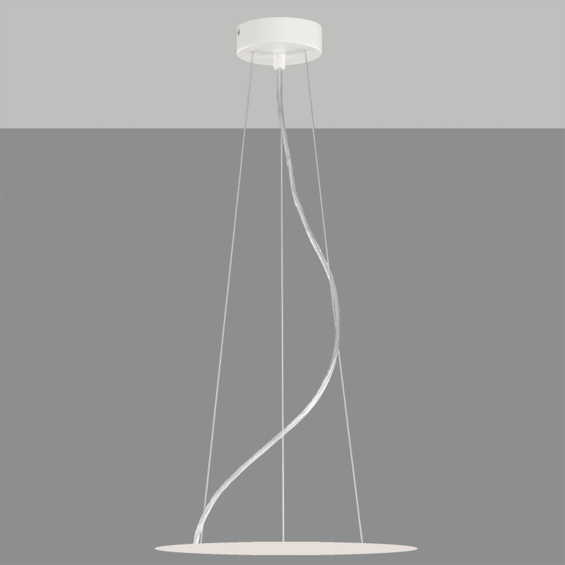 Kit:White Canopy 2.5m Installed with transparent wire class I with 3 steal wires and fixations for 3851/60