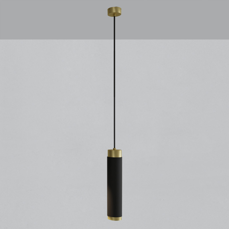 Lux Pendant lamp 3989 Tech Gold/Black, LED COB 13W 3000K 1240lm, CRI90 CL.I, Integrated LED, Dim. DALI/Push