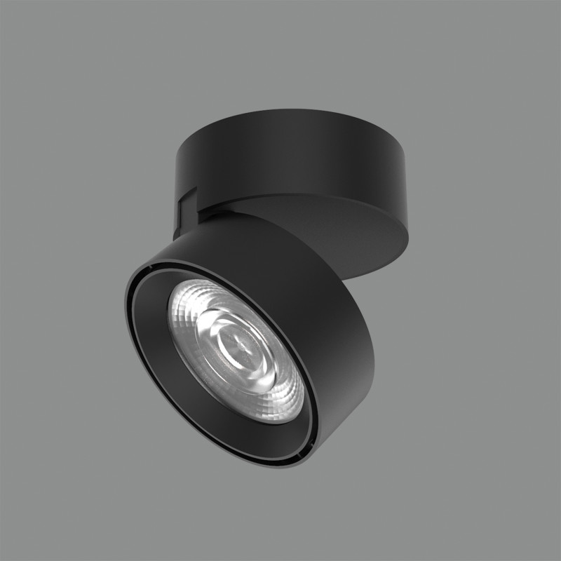 Mako stropné svietidlo 3843/9 DP Black, LED COB 20W 3000K 1875lm, CRI90 CL.I, Integrated LED, Adjustable, Dim. DALI/Push