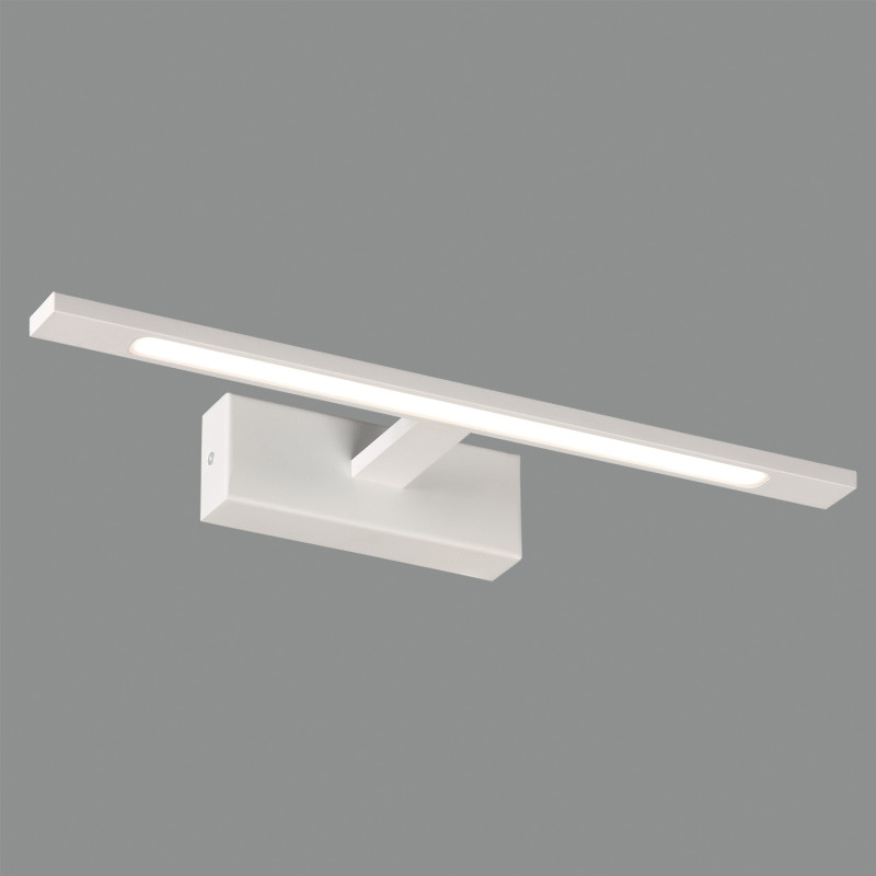 Menorca Wall Lamp 16/3730-45 White, LED 12W 1480lm, CRI90 CL.II IP44, Integrated LED, Kelvin 3000K-4000K Slide Switch