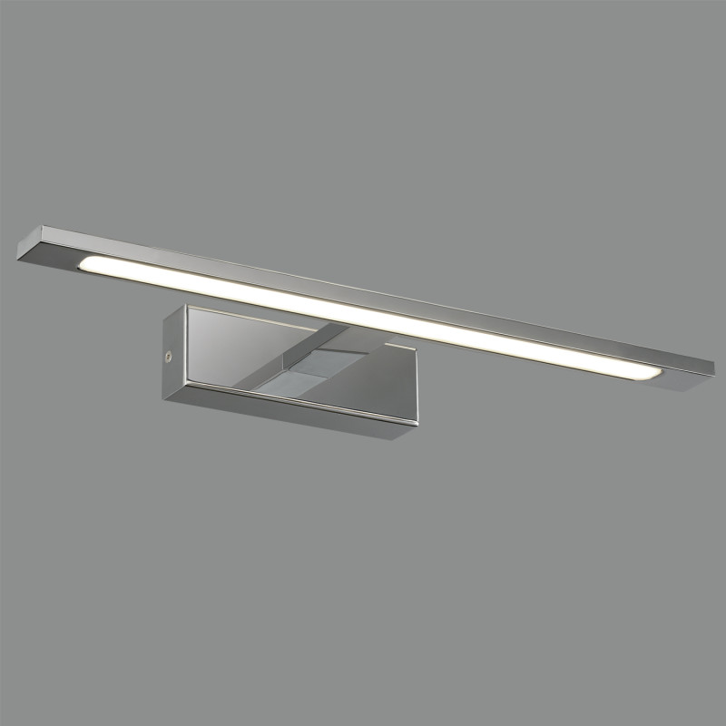 Menorca Wall Lamp 16/3730-45 Chrome, LED 12W 1480lm, CRI90 CL.II IP44, Integrated LED, Kelvin 3000K-4000K Slide Switch