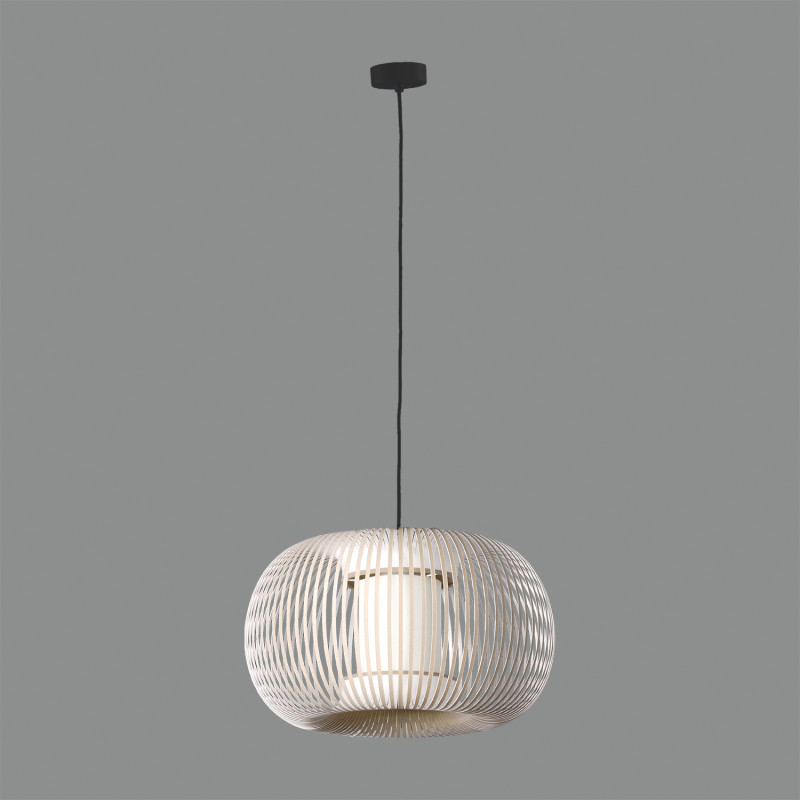 Mirta Pendant lamp 3055/38 Stone, Kit Text. Black, LED E27 15W, CL.I