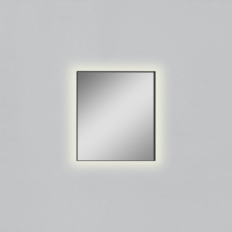 Oristano Mirror 3957 710(h)x810 Black, LED 50W 3000K 3536lm, CRI90 CL.II IP44, Integrated LED