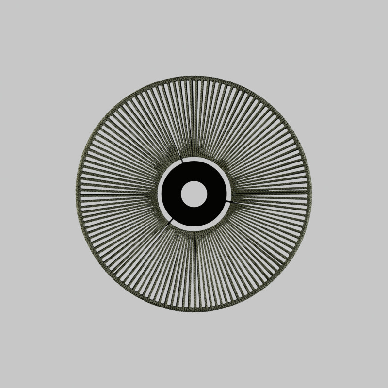 Lampshade 3913/50 Black/Alga D500xH50 mm + Black Metal Disc