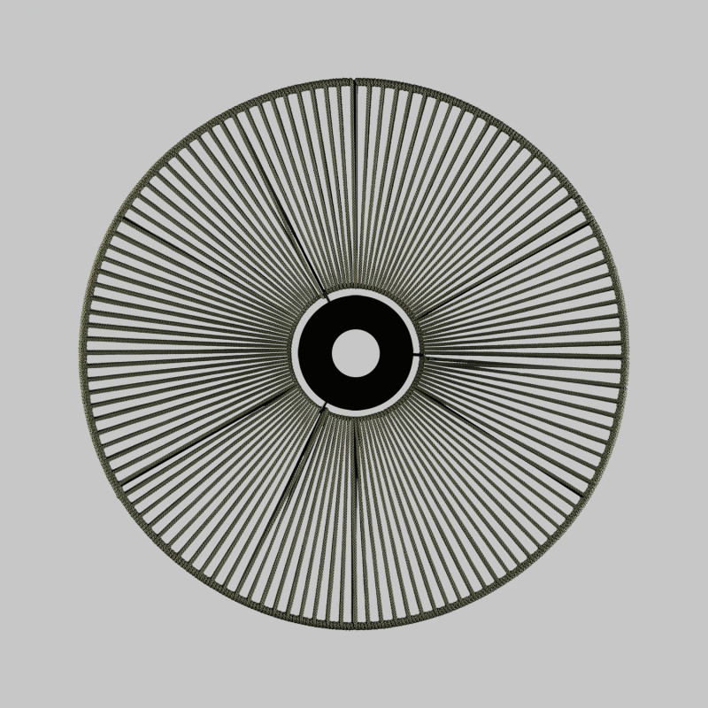 Lampshade 3913/70 Black/Alga D680xH70 mm + Black Metal Disc