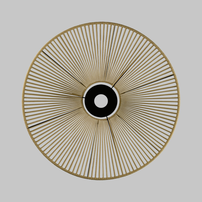 Lampshade 3913/70 Black/Sand D680xH70 mm + Black Metal Disc