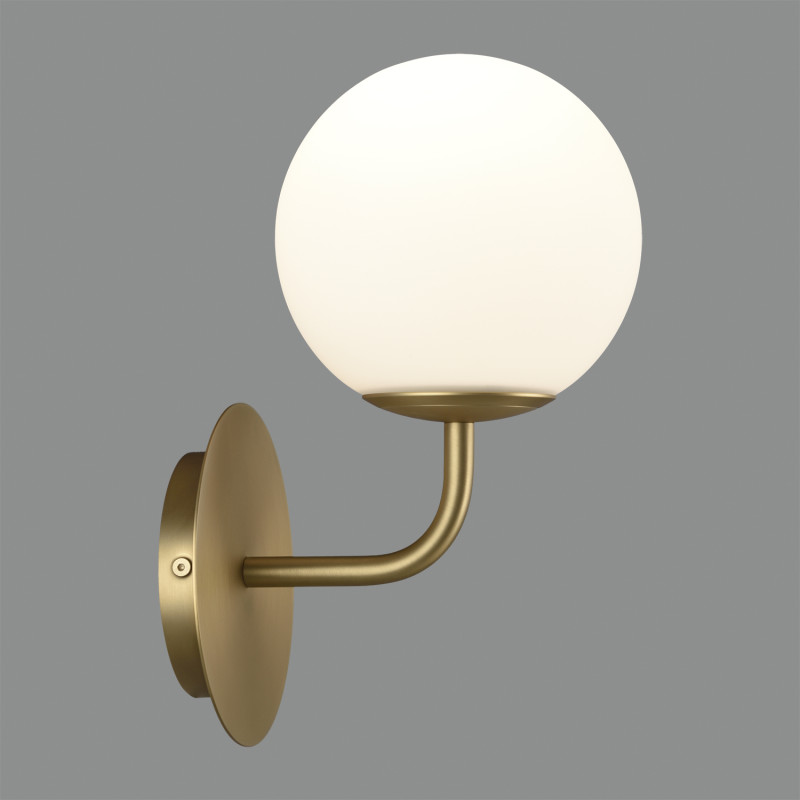 Parma Wall Lamp 16/3946-15 IP Matt Antique Gold/Opal, LED E27 15W, CL.II IP44, (E27 max. Ø45 mm)