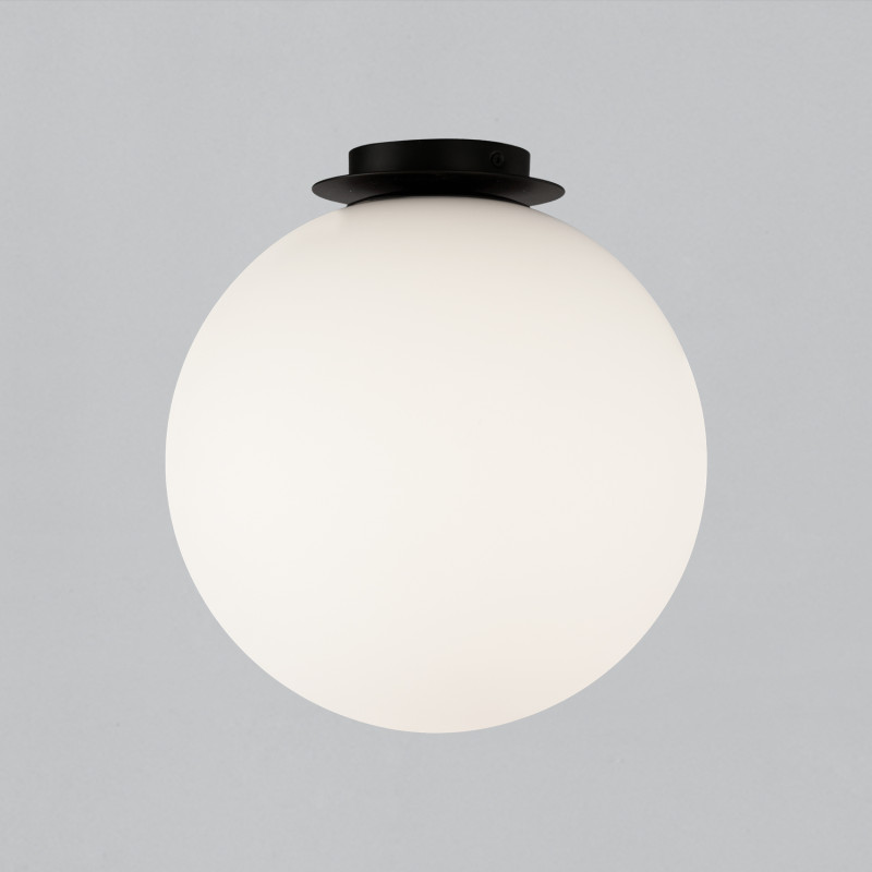 Parma stropné svietidlo 3946/30 IP Matt Black/Opal, LED E27 15W, CL.II IP44
