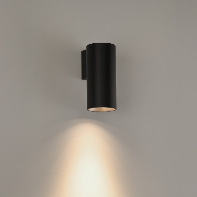 Pipe Wall Lamp 16/3986 Black, LED COB 12W 3000K 1240lm, CRI90 CL.I, Integrated LED, Dim. DALI/Push