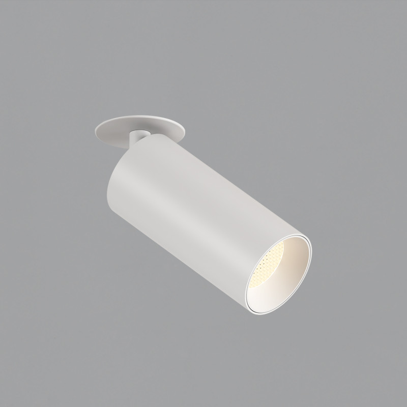 Pipe Recessed 3986 White, LED COB 10W 3000K 1240lm, CRI90 CL.II, Integrated LED, Dim. DALI/Push