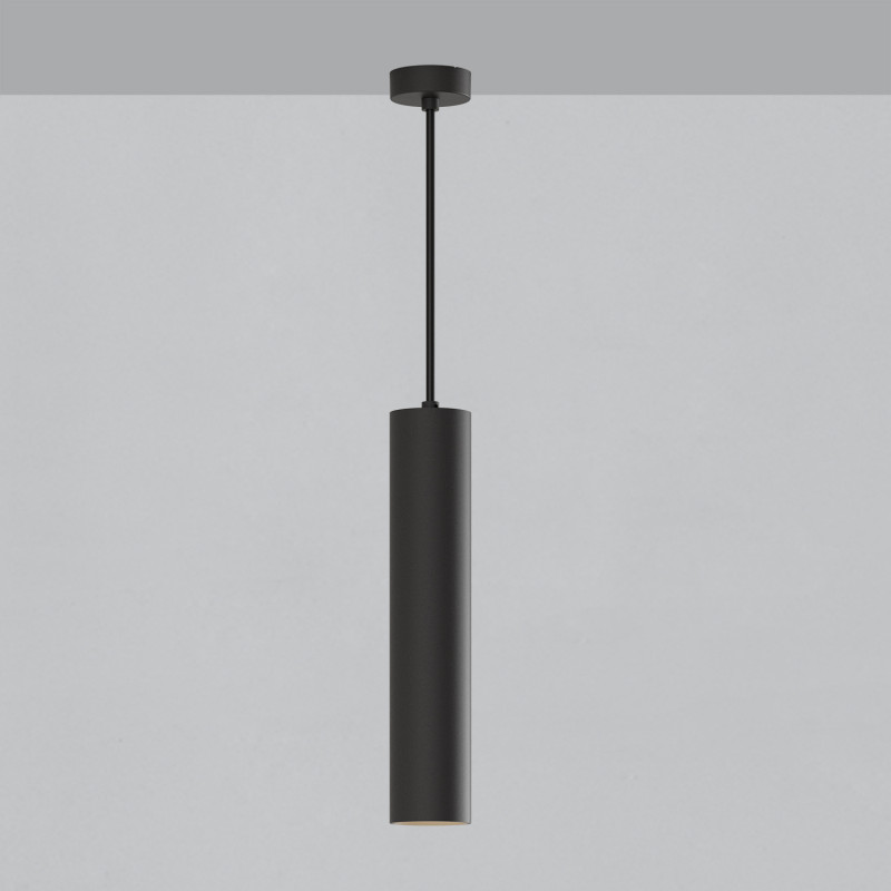 Pipe Pendant lamp 3986 Black, LED COB 12W 3000K 1240lm, CRI90 CL.I, Integrated LED