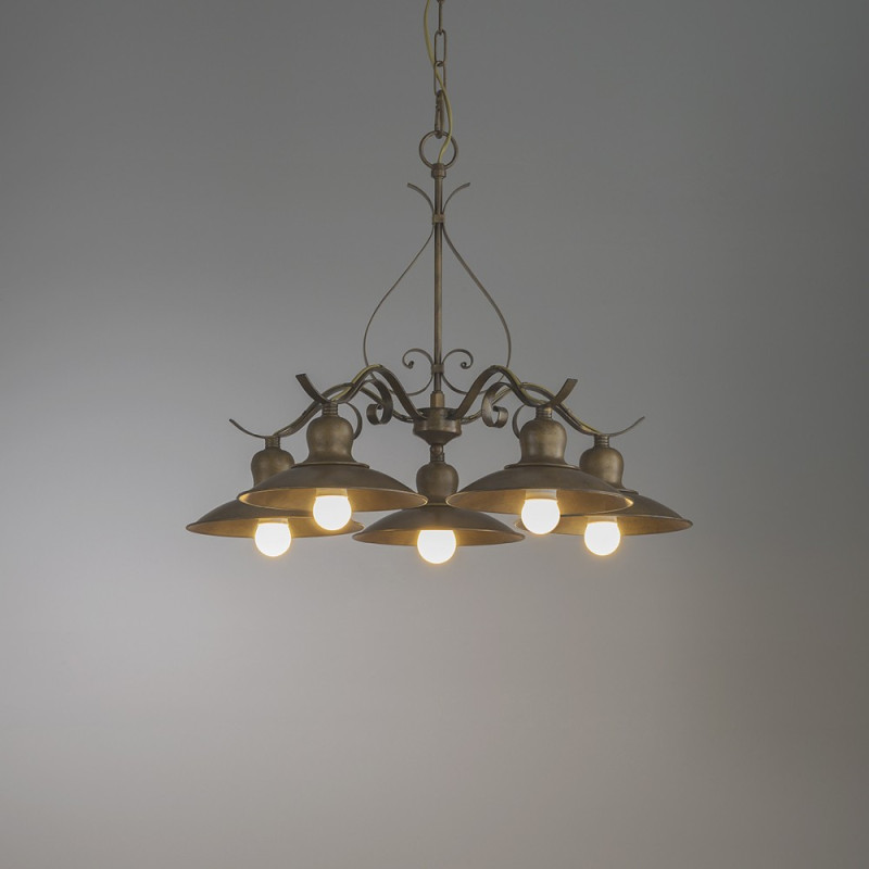 UN0096 - Luster na reťazi LENA 5xE27/42W/230V