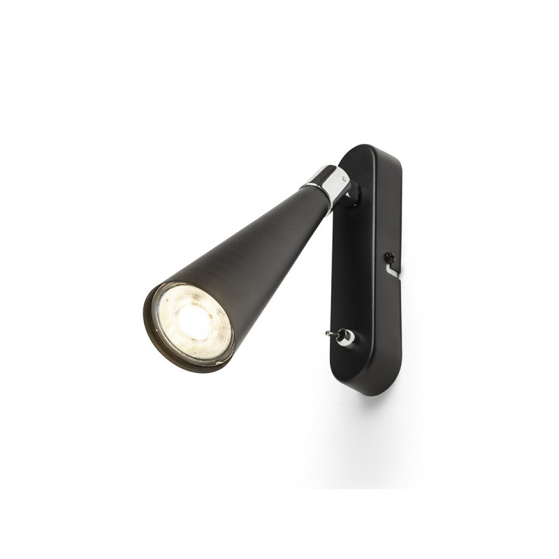 RENDL ALEXIS nástenná čierna chróm 230V LED GU10 5W R14467
