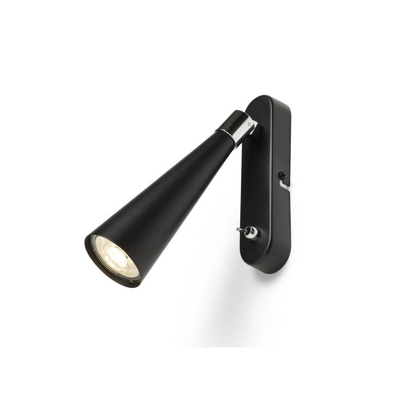 RENDL ALEXIS nástenná čierna chróm 230V LED GU10 5W R14467