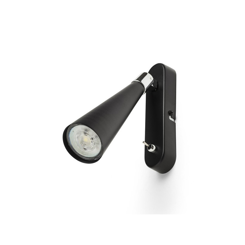 RENDL ALEXIS nástenná čierna chróm 230V LED GU10 5W R14467