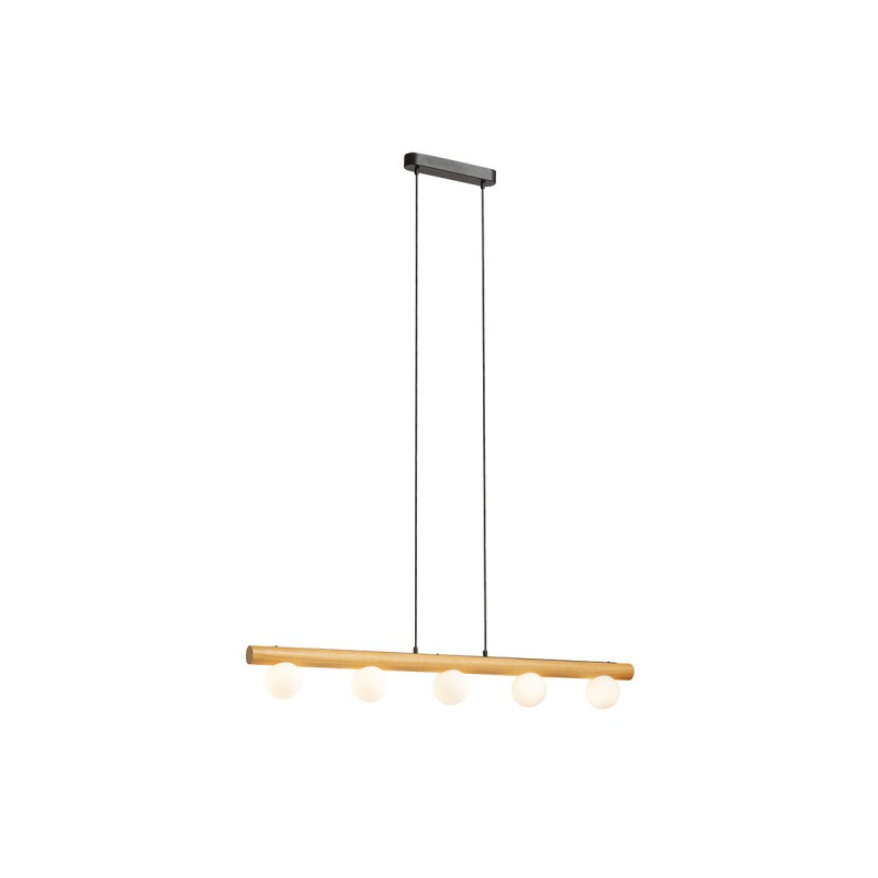 RENDL NOCTIS závesná drevo/opálové sklo 230V LED G9 5x7W R14460