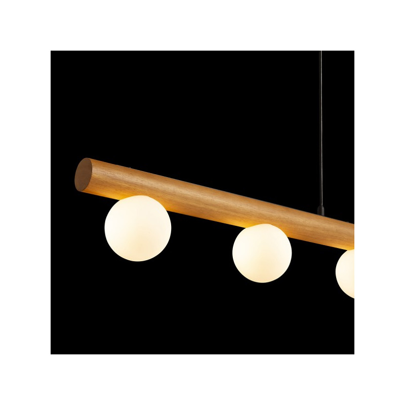 RENDL NOCTIS závesná drevo/opálové sklo 230V LED G9 5x7W R14460